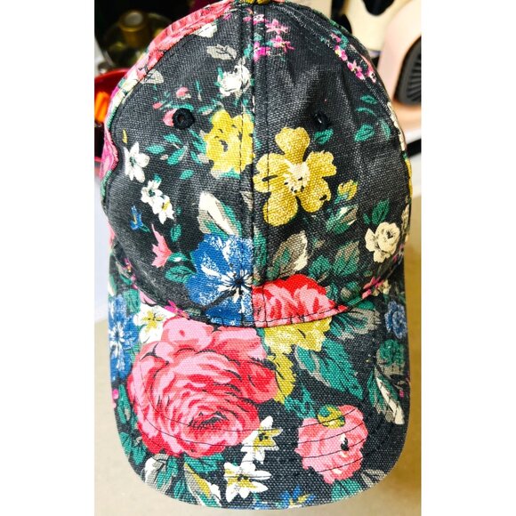 BCBGGeneration Accessories - BCBGeneration Floral Baseball Cap Womens Adjustable Strap Black OS